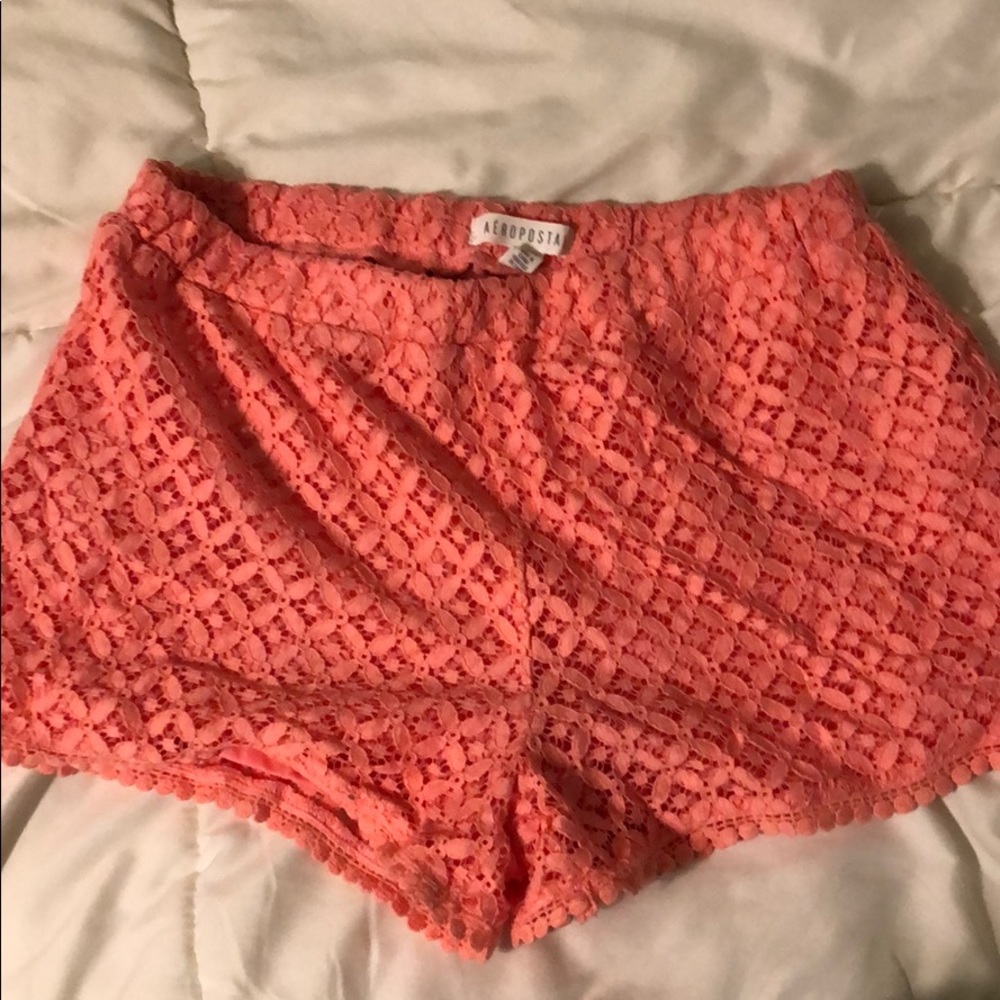 Coral pink shorts